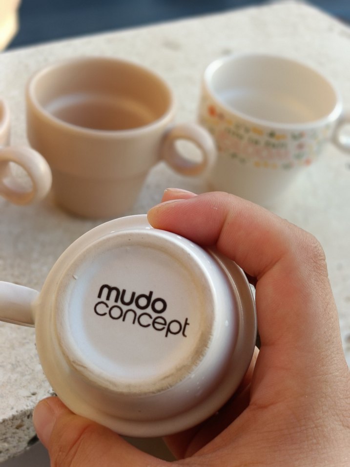 Pastel Bej Renkli Yazılı Seramik Kupa - Görsel 3