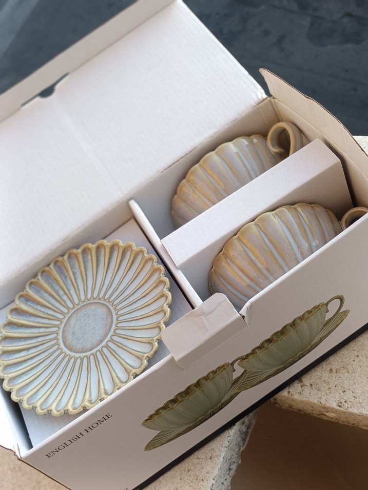 Pastel Beyaz Seramik Fincan Seti - Görsel 3