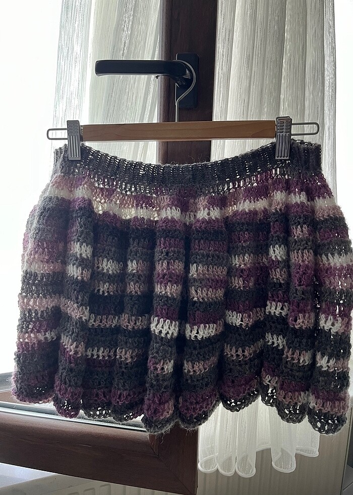 örgü fırfırlı mini fairycore etek - Görsel 5