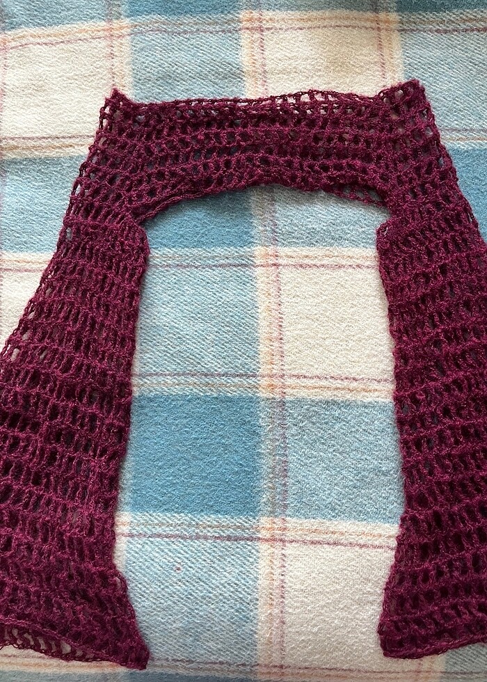 örgü moher flared kol bolero - Görsel 4