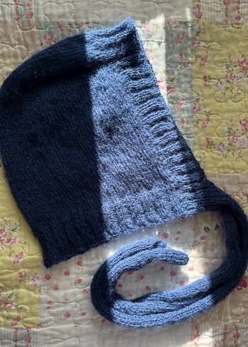 örgü y2k vintage moher tete bonnet - Görsel 3