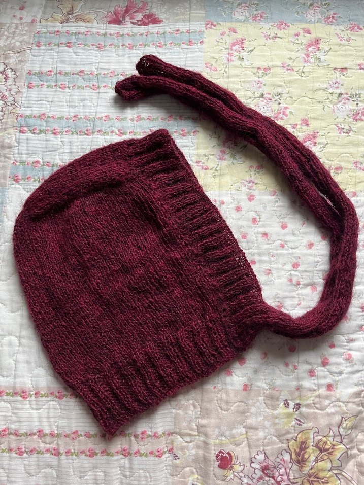 örgü y2k vintage moher tete bonnet - Görsel 2