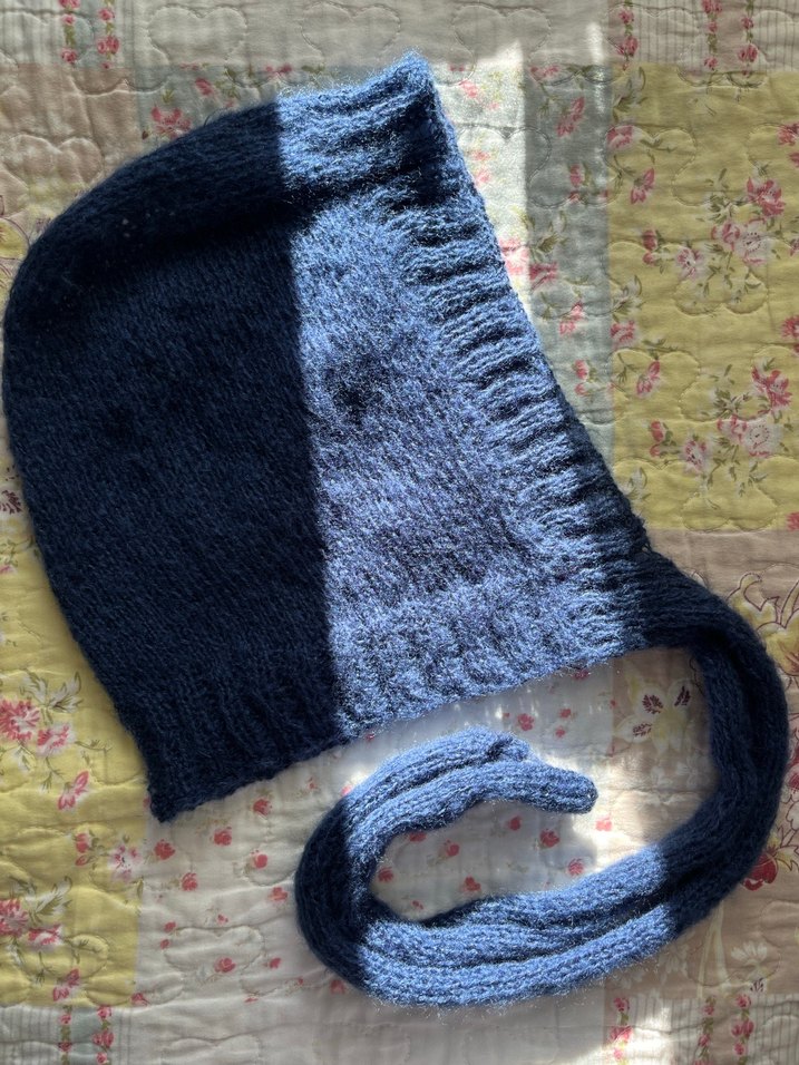 örgü y2k vintage moher tete bonnet - Görsel 3