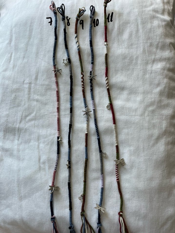 bohem hippie hair wrap saç ipi rasta - Görsel 4