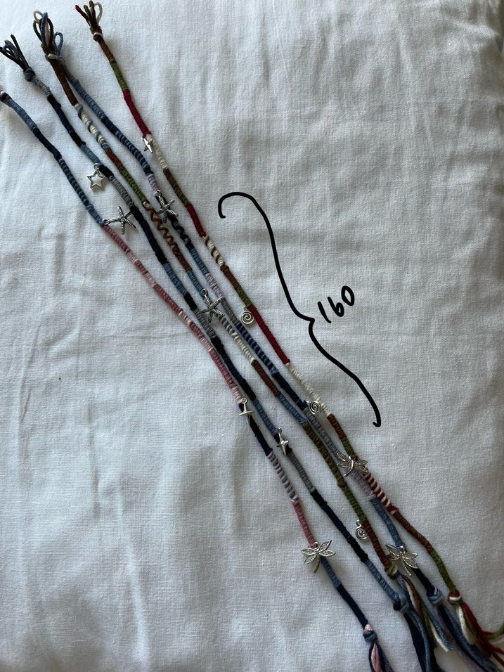 bohem hippie hair wrap saç ipi rasta - Görsel 2