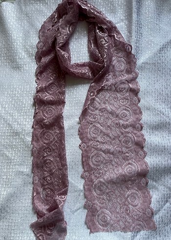 fransız dantel Y2K fular skinny scarf - Görsel 5