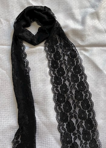 fransız dantel Y2K fular skinny scarf - Görsel 3