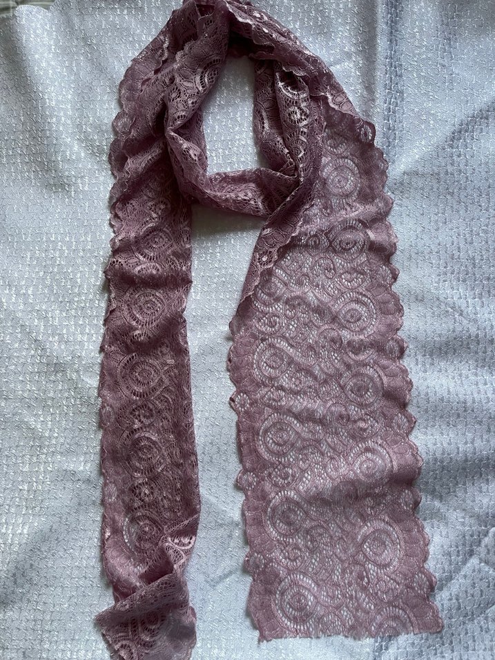 fransız dantel Y2K fular skinny scarf - Görsel 5