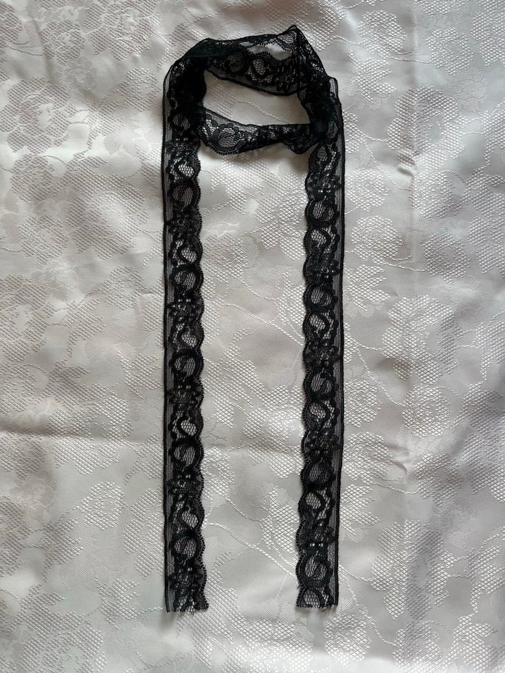 fransız dantel Y2K goth fular - Görsel 2