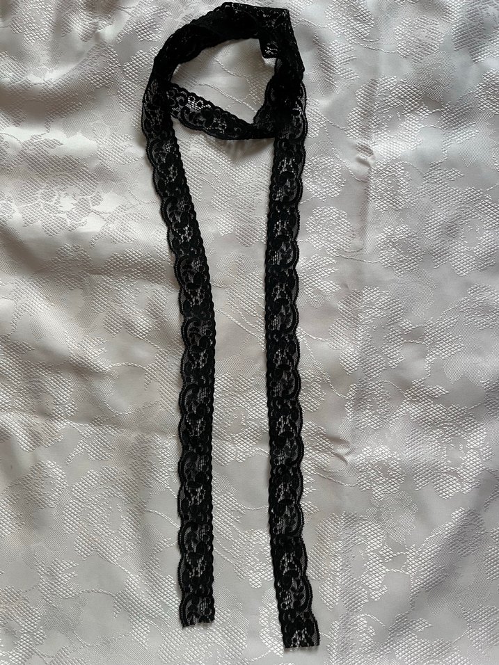 fransız dantel Y2K goth fular - Görsel 4