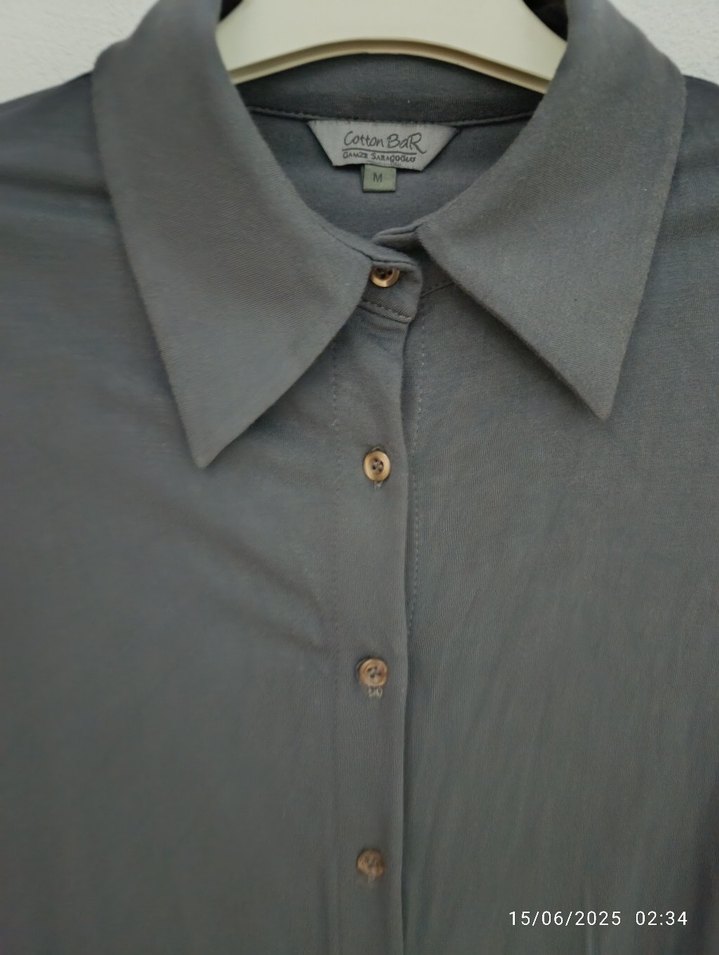 Cotton BaR kadın Gri Basic Tişört - Görsel 3