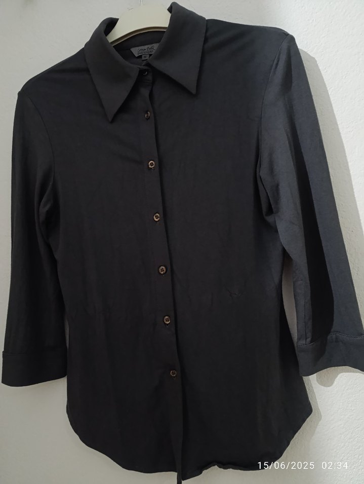 Cotton BaR kadın Gri Basic Tişört - Görsel 5