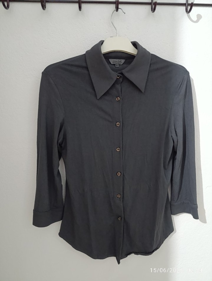 Cotton BaR kadın Gri Basic Tişört - Görsel 4