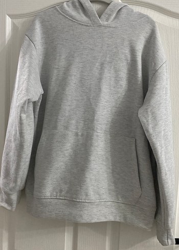 Gri Kadın Kapüşonlu Sweatshirt