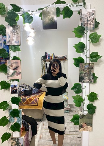 Uzun triko elbise - Görsel 2