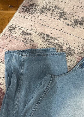 Diğer Rahat Kesim Pastel Mavi Kadın Kot Pantolon