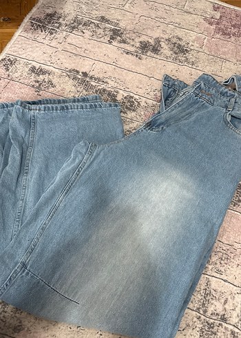 Rahat Kesim Pastel Mavi Kadın Kot Pantolon