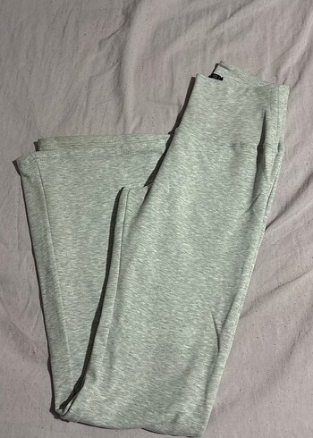 Bershka Gri Rahat Kesim Kadın Keten Eşofman Altı