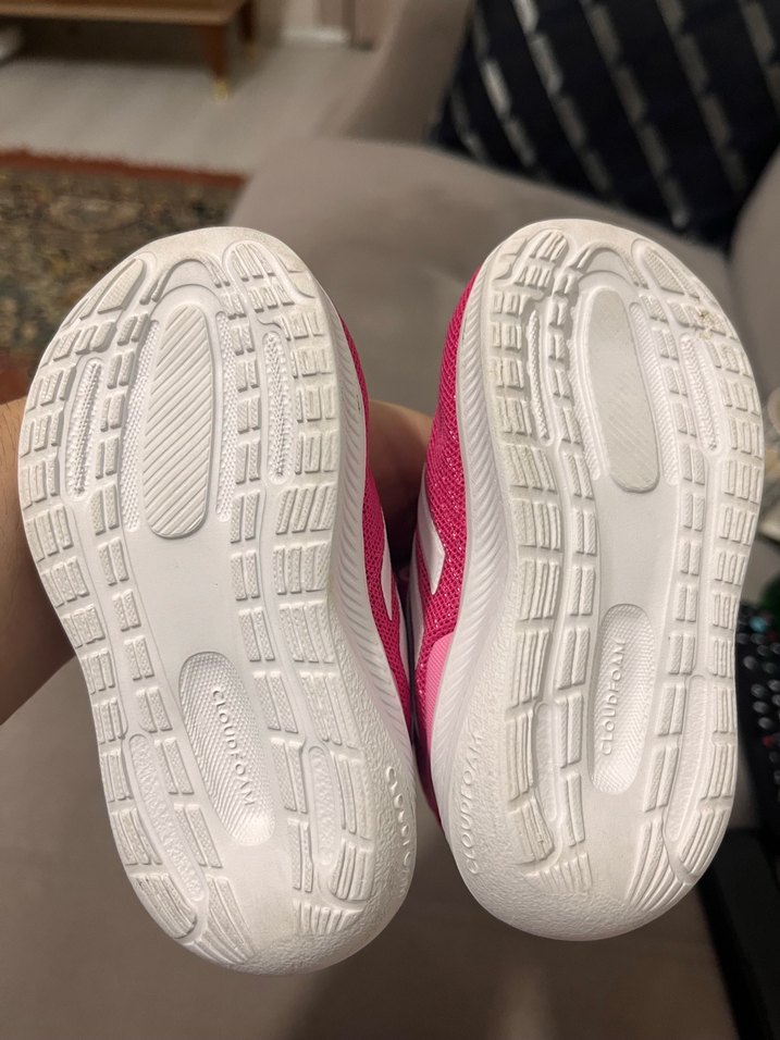 Kız Çocuk Pembe Cırtcırtlı Spor Ayakkabı - Görsel 5