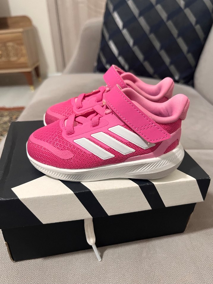 Kız Çocuk Pembe Cırtcırtlı Spor Ayakkabı - Görsel 3