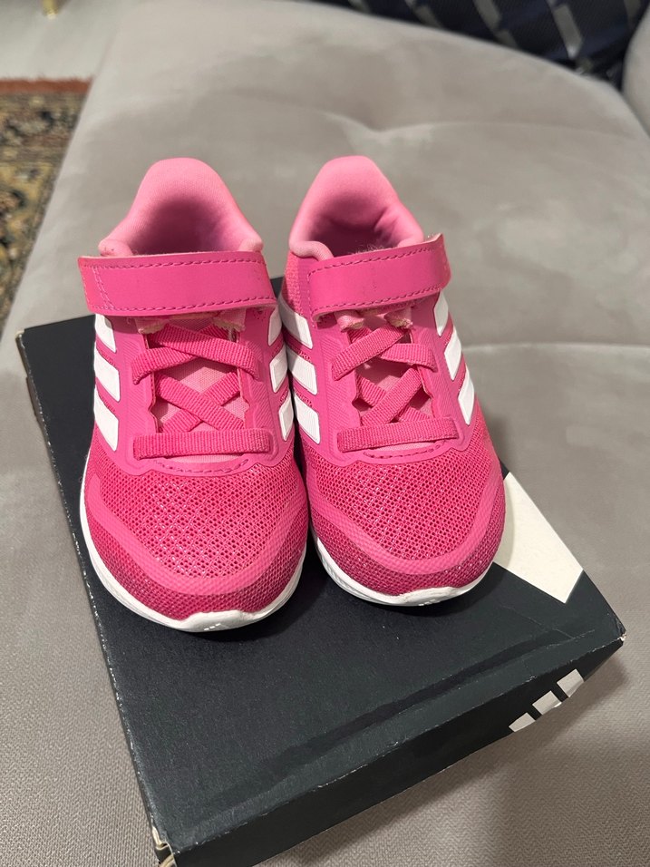 Kız Çocuk Pembe Cırtcırtlı Spor Ayakkabı - Görsel 4