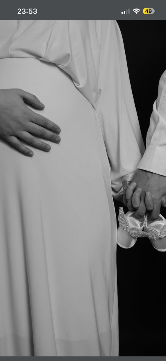 Uzun Kollu V Yaka Beyaz Kadın Elbise - Görsel 4