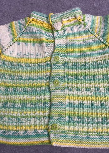 Kız Çocuk Çok Renkli Örgü Hırka - Görsel 5