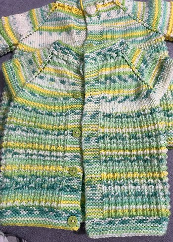 Kız Çocuk Çok Renkli Örgü Hırka - Görsel 2