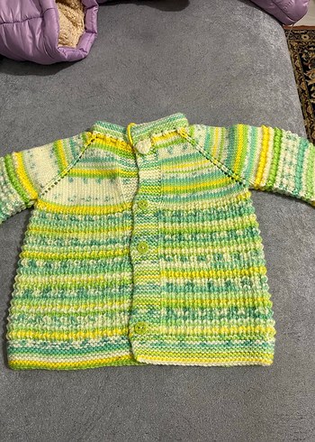 Kız Çocuk Çok Renkli Örgü Hırka - Görsel 4