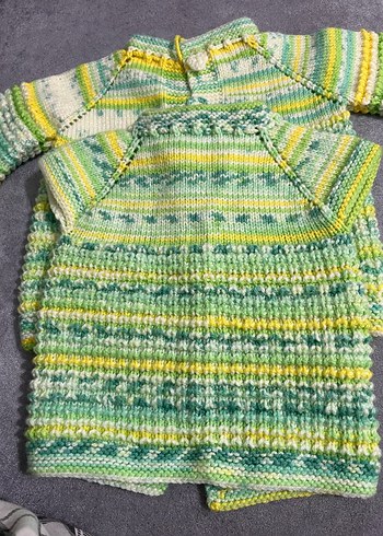 Kız Çocuk Çok Renkli Örgü Hırka - Görsel 3