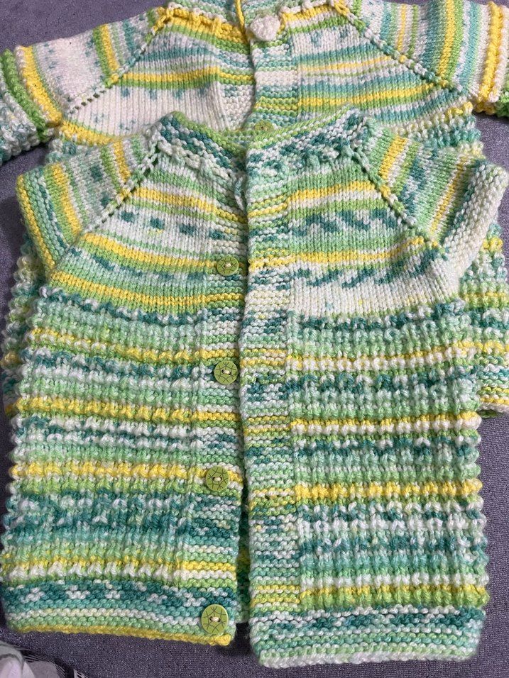 Kız Çocuk Çok Renkli Örgü Hırka - Görsel 2