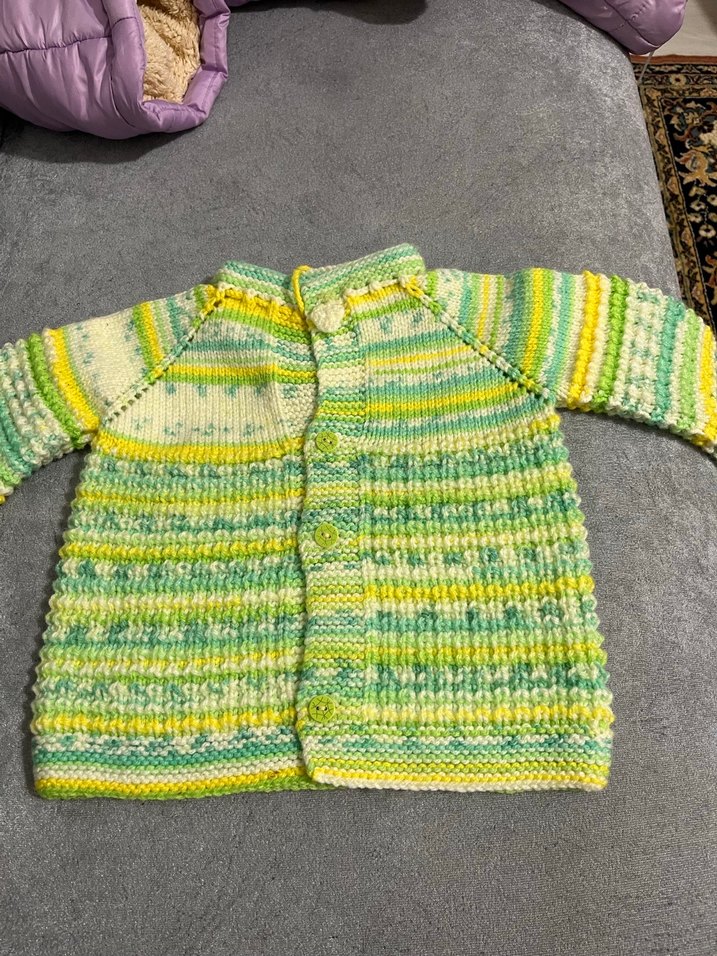 Kız Çocuk Çok Renkli Örgü Hırka - Görsel 4