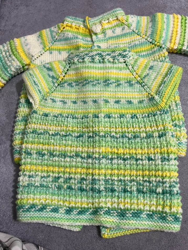 Kız Çocuk Çok Renkli Örgü Hırka - Görsel 3