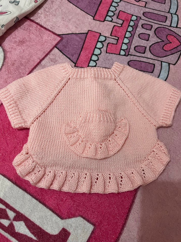 Kız Çocuk Pembe Triko Kolsuz Hırka - Görsel 3