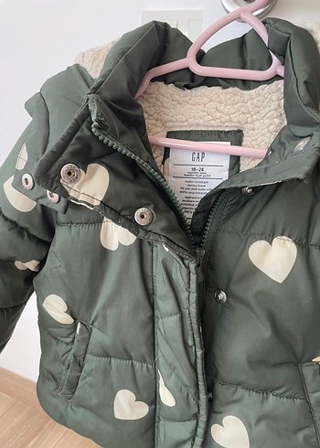 Yeşil Kürklü Kız Çocuk Montu - Görsel 5