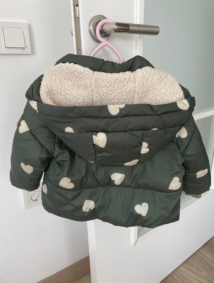 Yeşil Kürklü Kız Çocuk Montu - Görsel 4