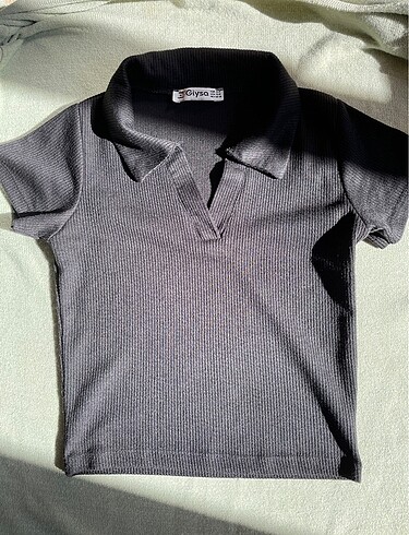 GİYSA kadın polo yaka crop
