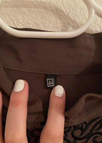 Uzun Kollu Kahverengi Salaş Kadın Elbise - Görsel 3