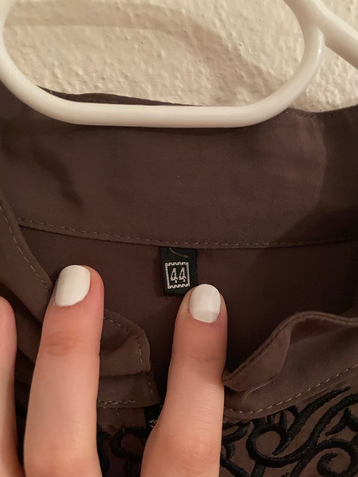 Uzun Kollu Kahverengi Salaş Kadın Elbise - Görsel 3