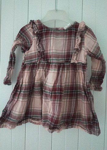 H&M Kız Çocuk Pembe Fırfırlı Elbise