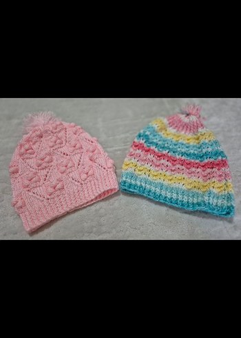 Renkli Nakışlı Örgü Çocuk Bere - Görsel 2