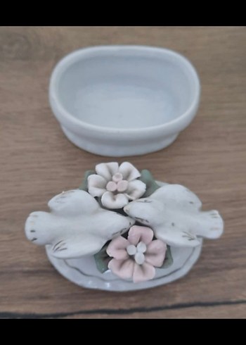 VINTAGE PORSELEN KUTU BİBLO - Görsel 5