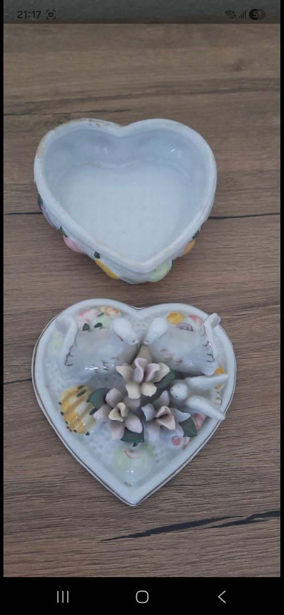 VINTAGE PORSELEN KUTU BİBLO - Görsel 3