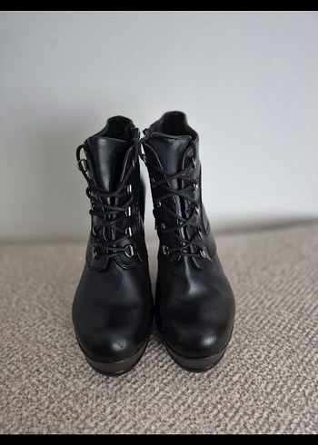 Kadın Siyah Platform Topuklu Bot - Görsel 2