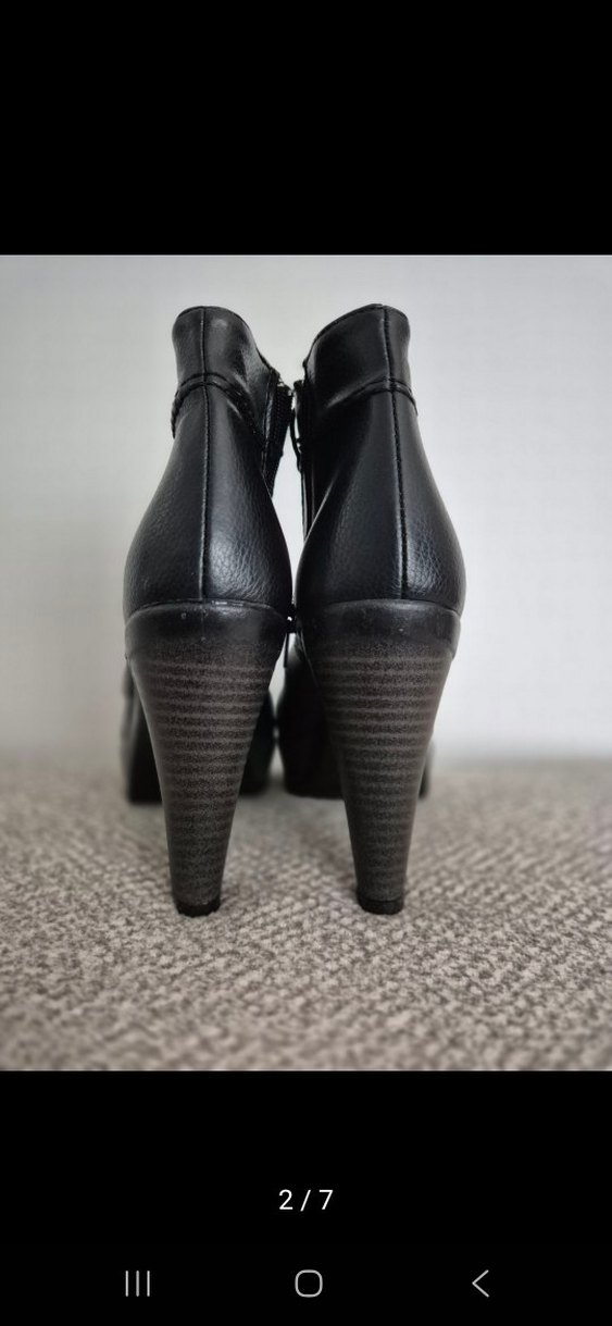 Kadın Siyah Platform Topuklu Bot - Görsel 3