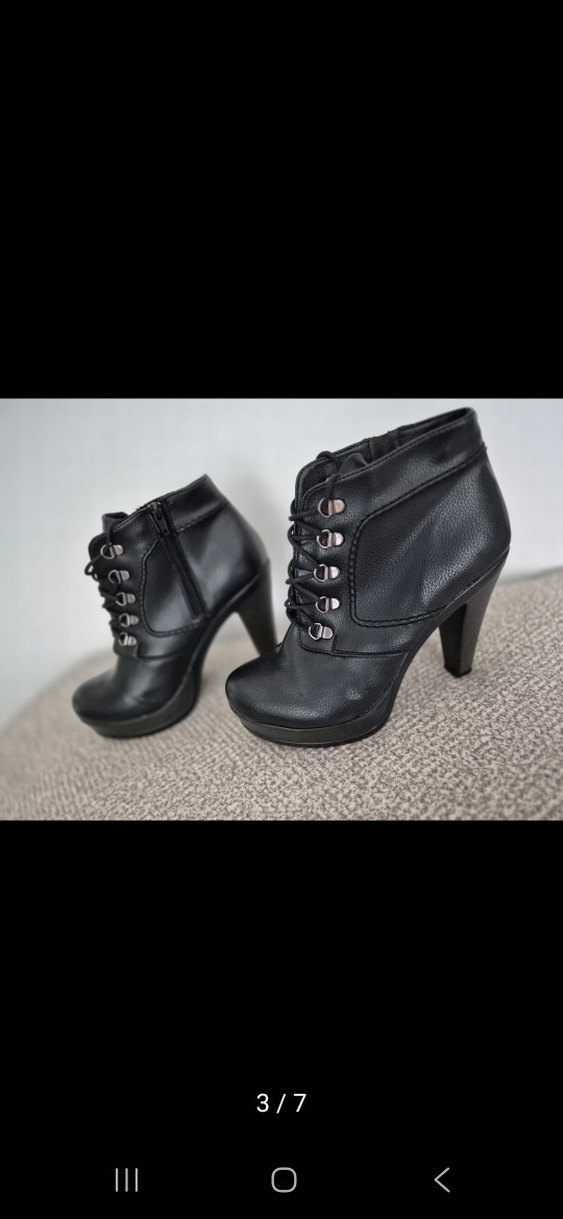 Kadın Siyah Platform Topuklu Bot - Görsel 4