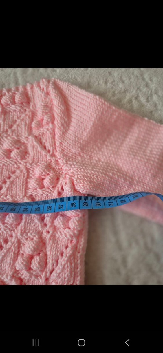 Kız Çocuk Pembe Örgü Kazak - Görsel 5