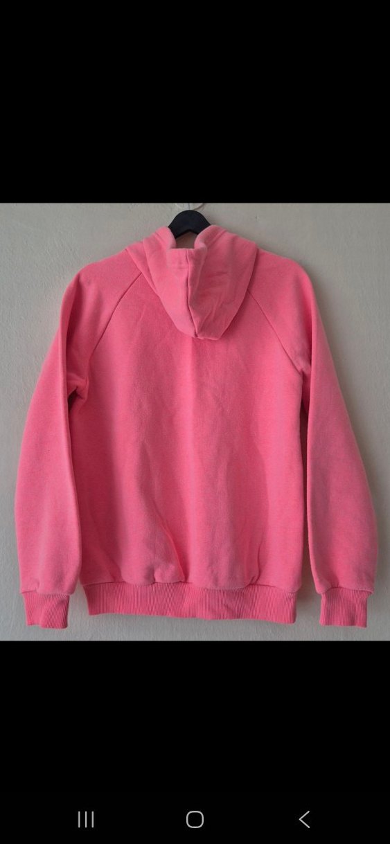 Fosforlu Pembe Renkli Kapüşonlu Sweatshirt - Görsel 3