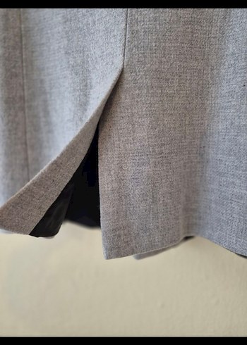 Gri Erkek Kaşe Kaban - Görsel 5