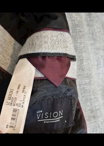 Gri Erkek Kaşe Kaban - Görsel 6